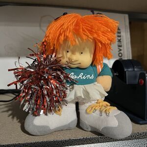 1983 NFL Huddles Miami Dolphins Cheerleader Plush Doll Tudor Games Vintage